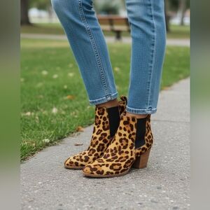 Madewell Leopard Print Ankle Boots